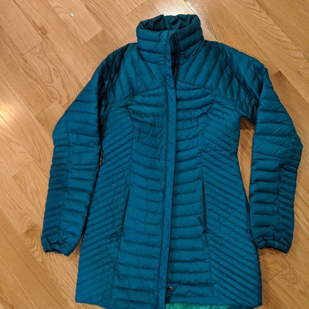 Eddie Bauer Teal Quilted Lightweight Puffer Coat